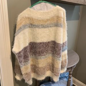 Striped Multicolor Women's Turtleneck Sweater